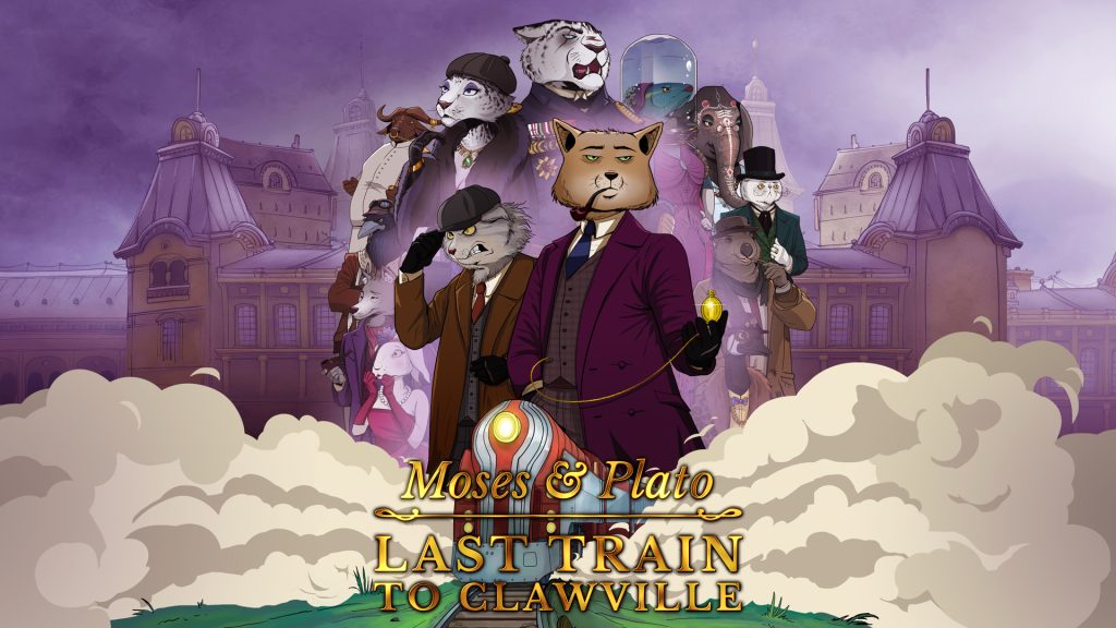 Moses & Plato: Last Train to Clawville - Logo and key art