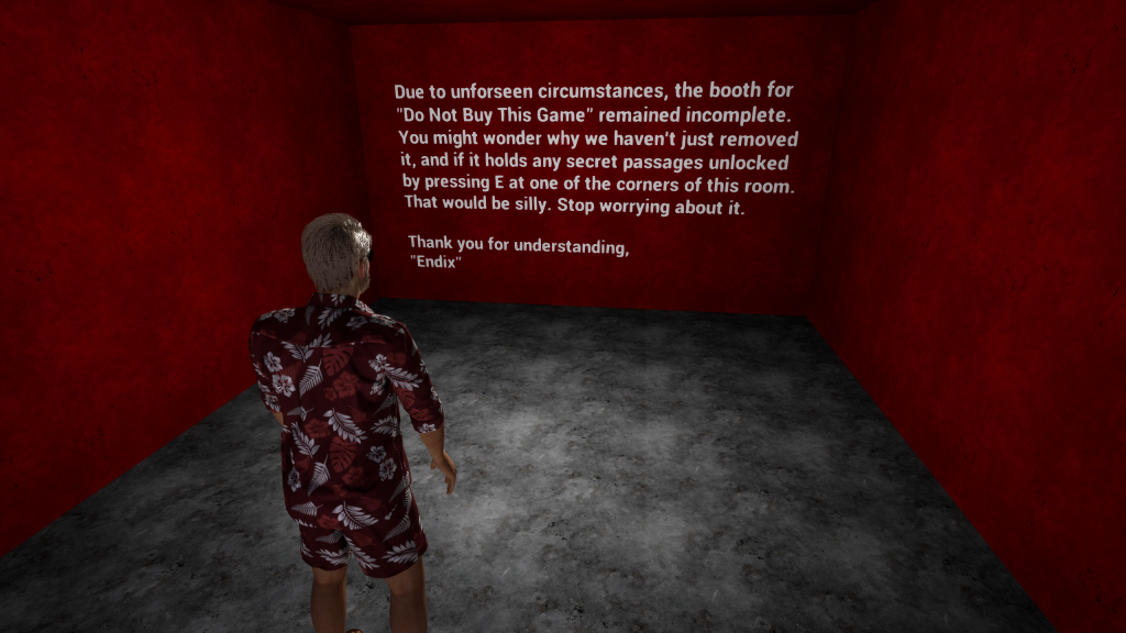 First impressions of ENDIX: A digital expo that actually feels like one 6 ENDIX - Do Not Buy This Game booth