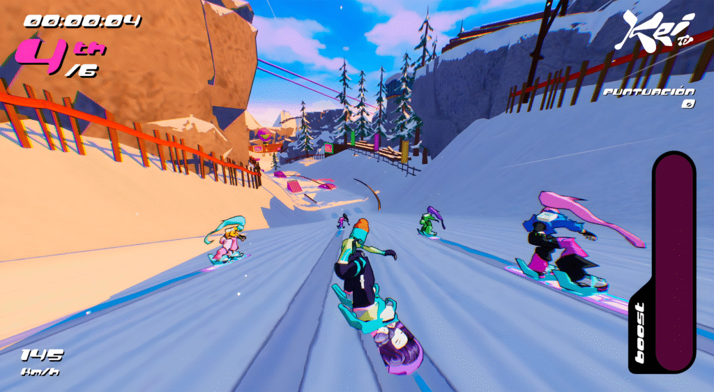 HYPERyuki: Snowboard Syndicate shows off fresh chaos in new gameplay trailer 1 HYPERyuki: Snowboard Syndicate - 4th our of 6th in a downhill race