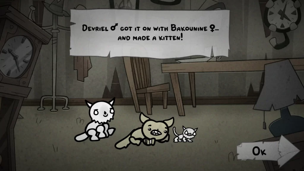 Mewgenics - Breeding cats at the end of a day