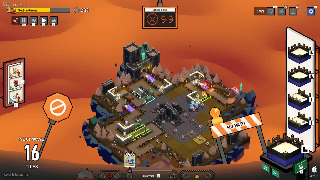 Rogue Maze - Rogue rage because the path is blocked