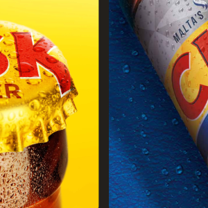Promo shots of Cisk and Cisk Excel lager
