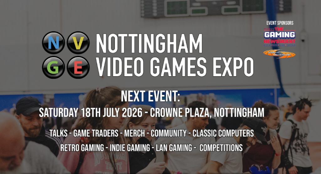 Nottingham Video Games Expo returns July 18th with retro, indie and arcade chaos 4 Nottingham Video Games Expo - Logo and key event details