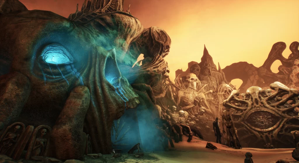 Necrophosis: Full Consciousness is out now on consoles, and it looks gloriously rotten 3 Necrophosis: Full Consciousness - Glowing skull structure