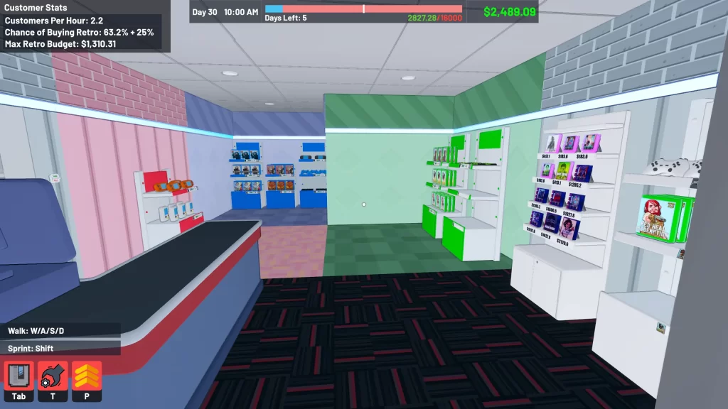 Gamestonk Simulator: Gone Rogue review: Retail hell never looked so daft 7 Gamestonk Simulator: Gone Rogue - Decorated the store into themed areas