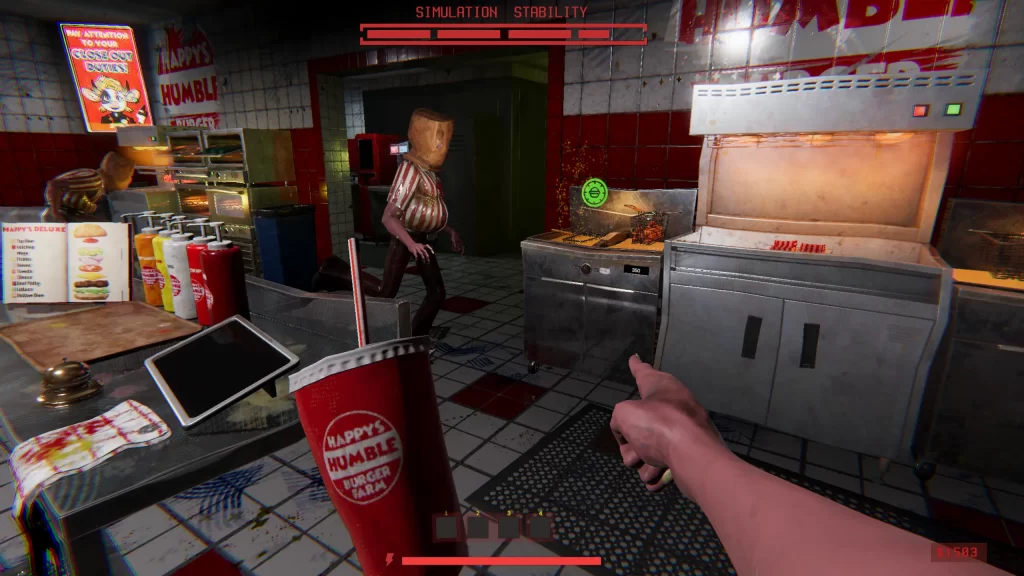 Happy’s Humble BURGATORY gets a July 16 release date and looks like co-op kitchen stress turned evil 1 Happy’s Humble BURGATORY - Holding drink in the kitchen ordering someone to cook fries