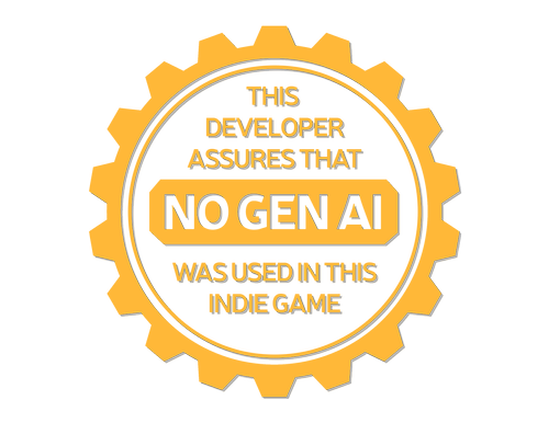 Is ‘proudly human-made’ becoming indie gaming’s next selling point? 2 No Gen AI Seal - Yellow Drop Shadow