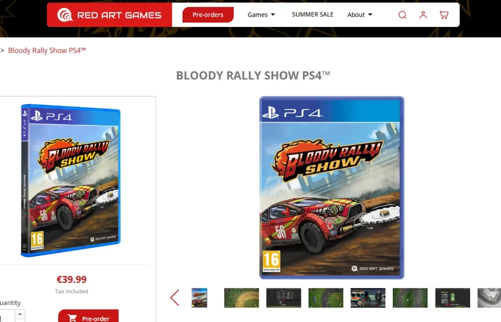 Publishers still making physical indie games in 2026 4 Bloody Rally Show physical PS4 game published by Red Art Games