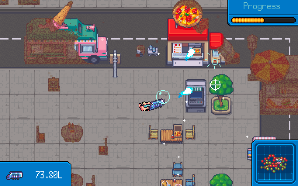 Pixel Washer - Washing a vending machine
