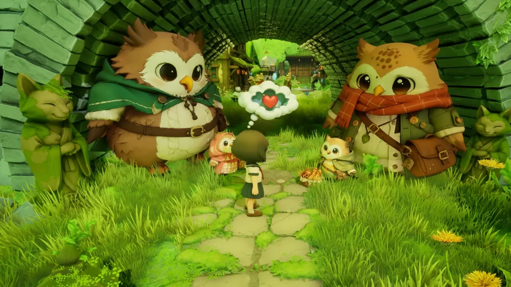 Seina: a Tale of Spirits opens its hand-painted world with a free Steam demo 1 Seina: a Tale of Spirits - Chatting to a family of owls