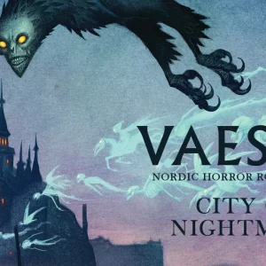 Vaesen: City of My Nightmares - Logo and key art