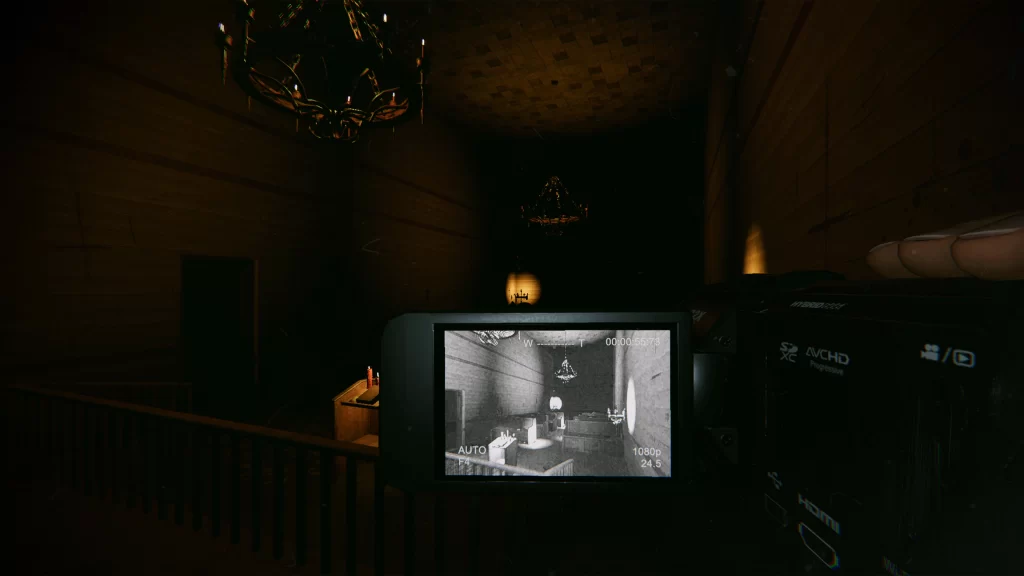 Has co-op horror become the new survival crafting? 11 Phasmophobia - Holding a video camera with night vision on in the chapel of Sunny Meadows Mental Institution
