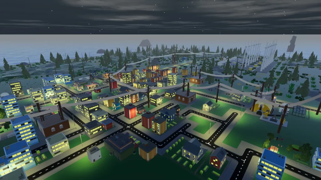 Keeping the lights on: Talking Power Network Tycoon with David Made This 6 Power Network Tycoon - View over a town