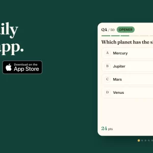 Zip Blitz - Homepage showing you can play online or through the App Store